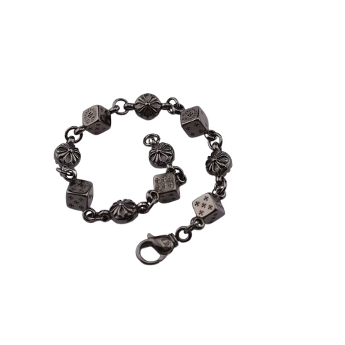Chrome Hearts Dice & Floral Link Bracelet