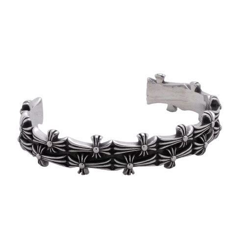 Chrome Hearts Multi Cross Open Cuff Bracelet
