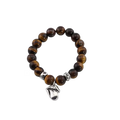 Chrome Hearts Tiger Eye Bead Tongue Charm Bracelet